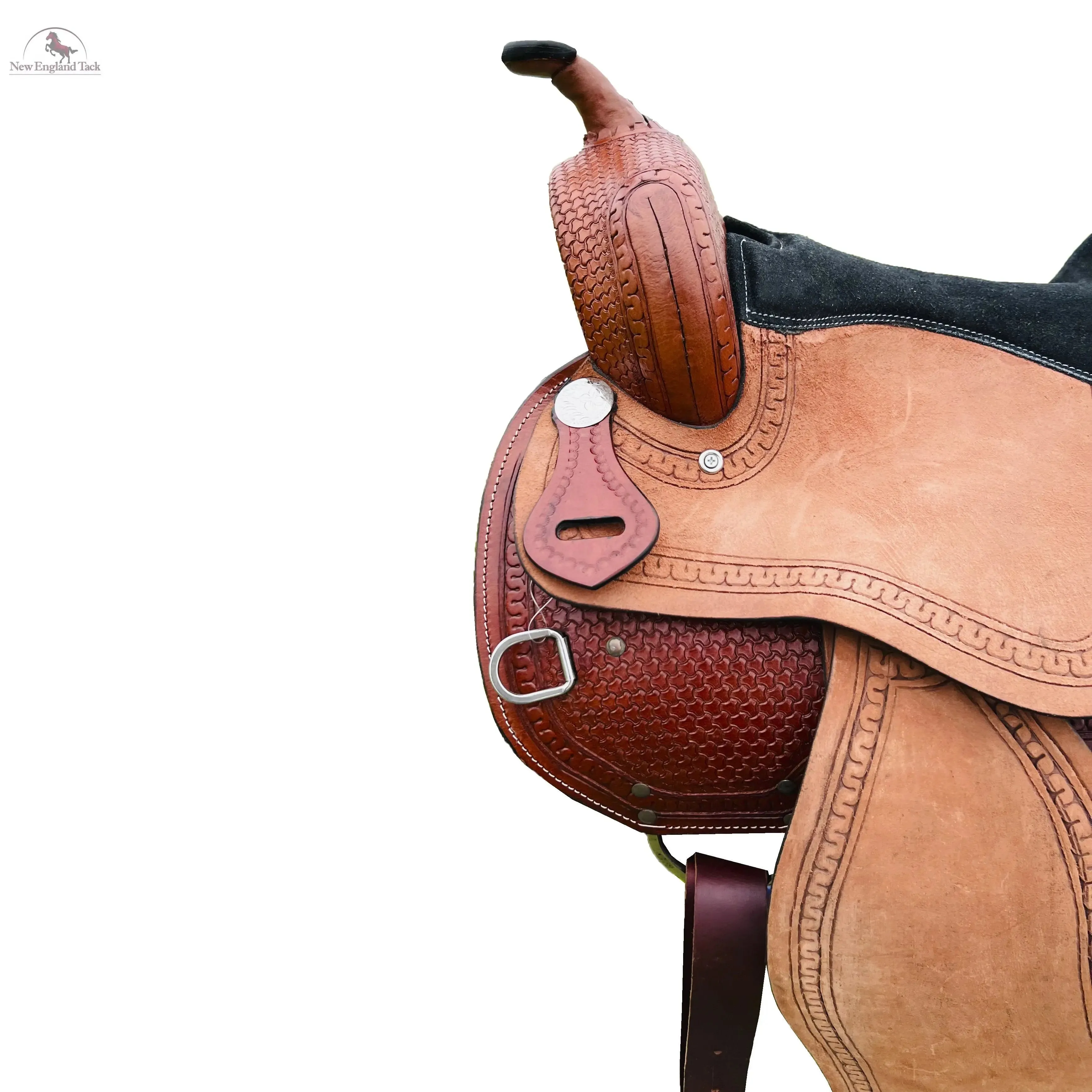 Resistance Western Pleasure and Trail Saddle with Basket Weave Tooled- 15, 16, 17, 18 inch
