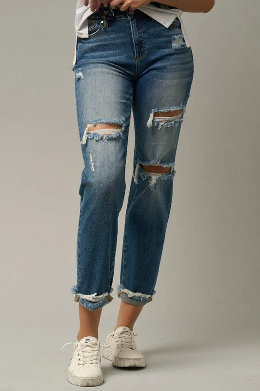 Ripped Boyfriend Jeans