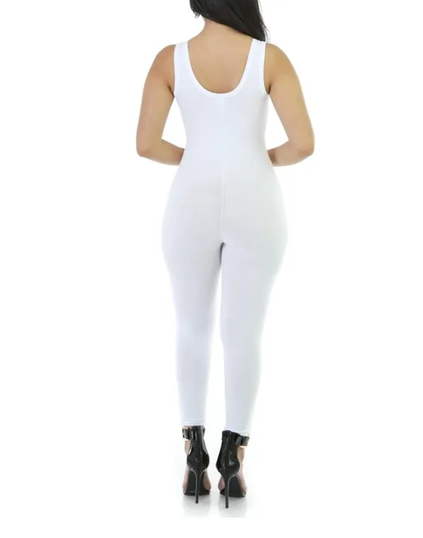 Round Neck Sleeveless Jumpsuit