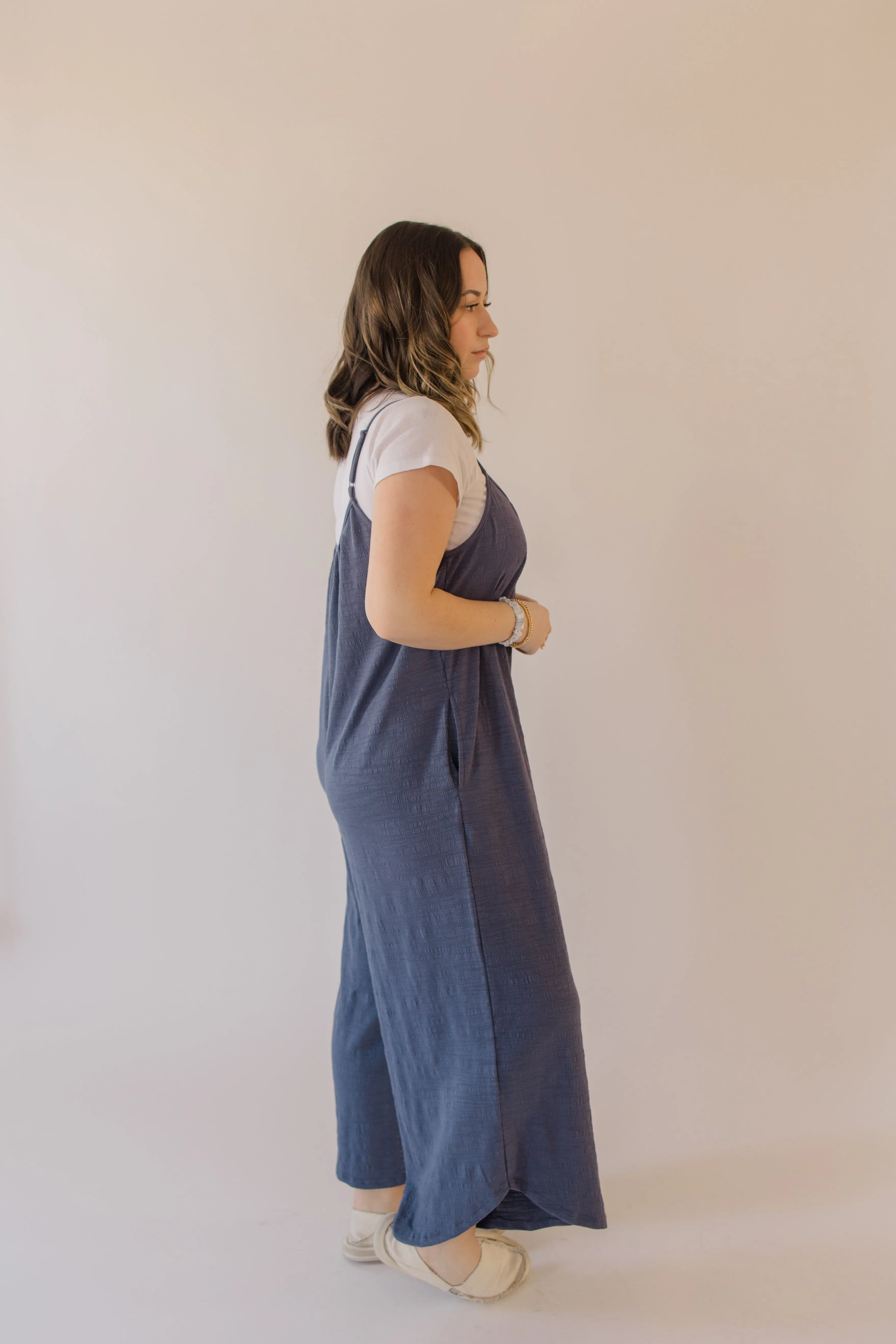 Textured Flared Jumpsuit