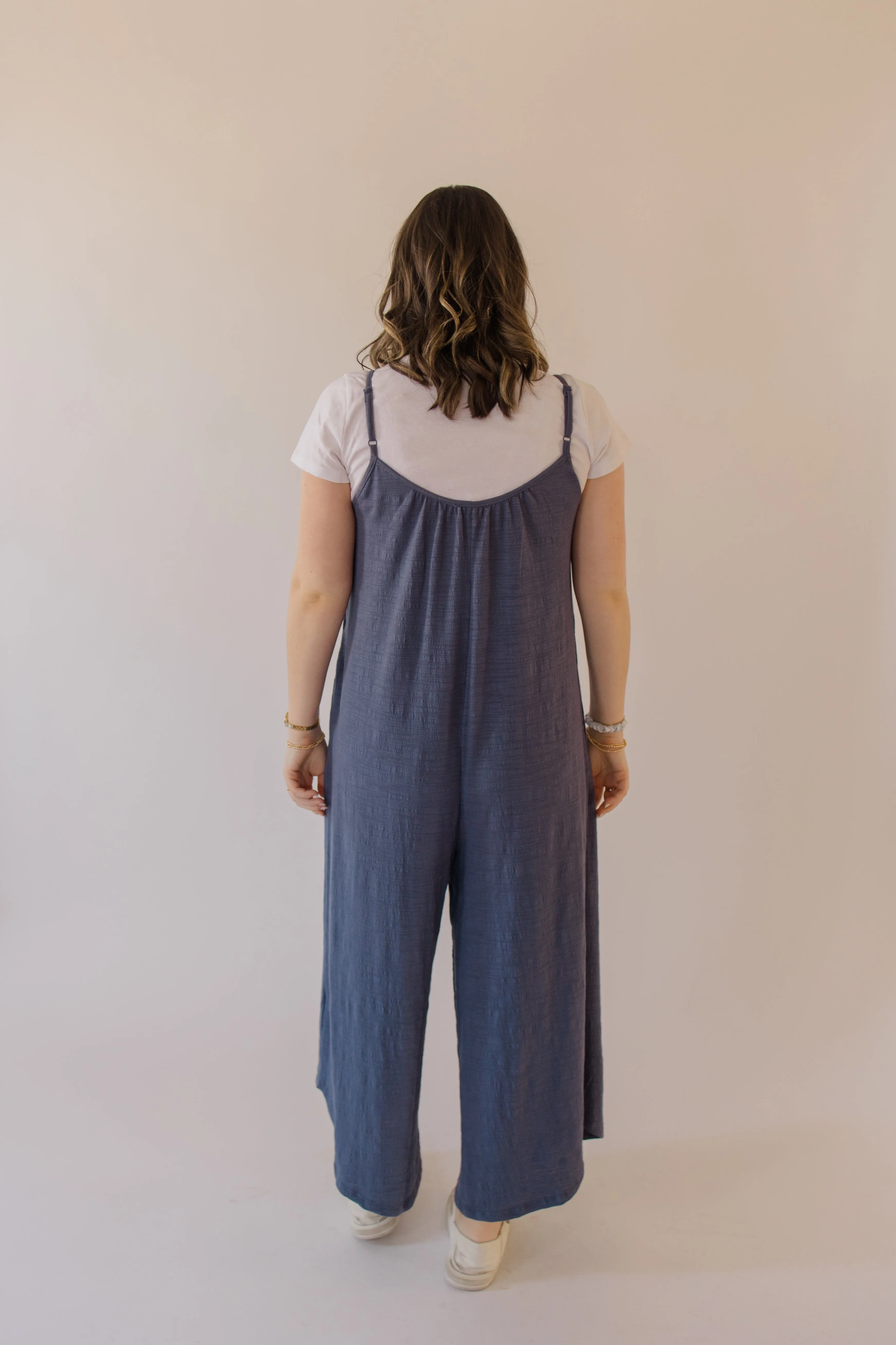 Textured Flared Jumpsuit