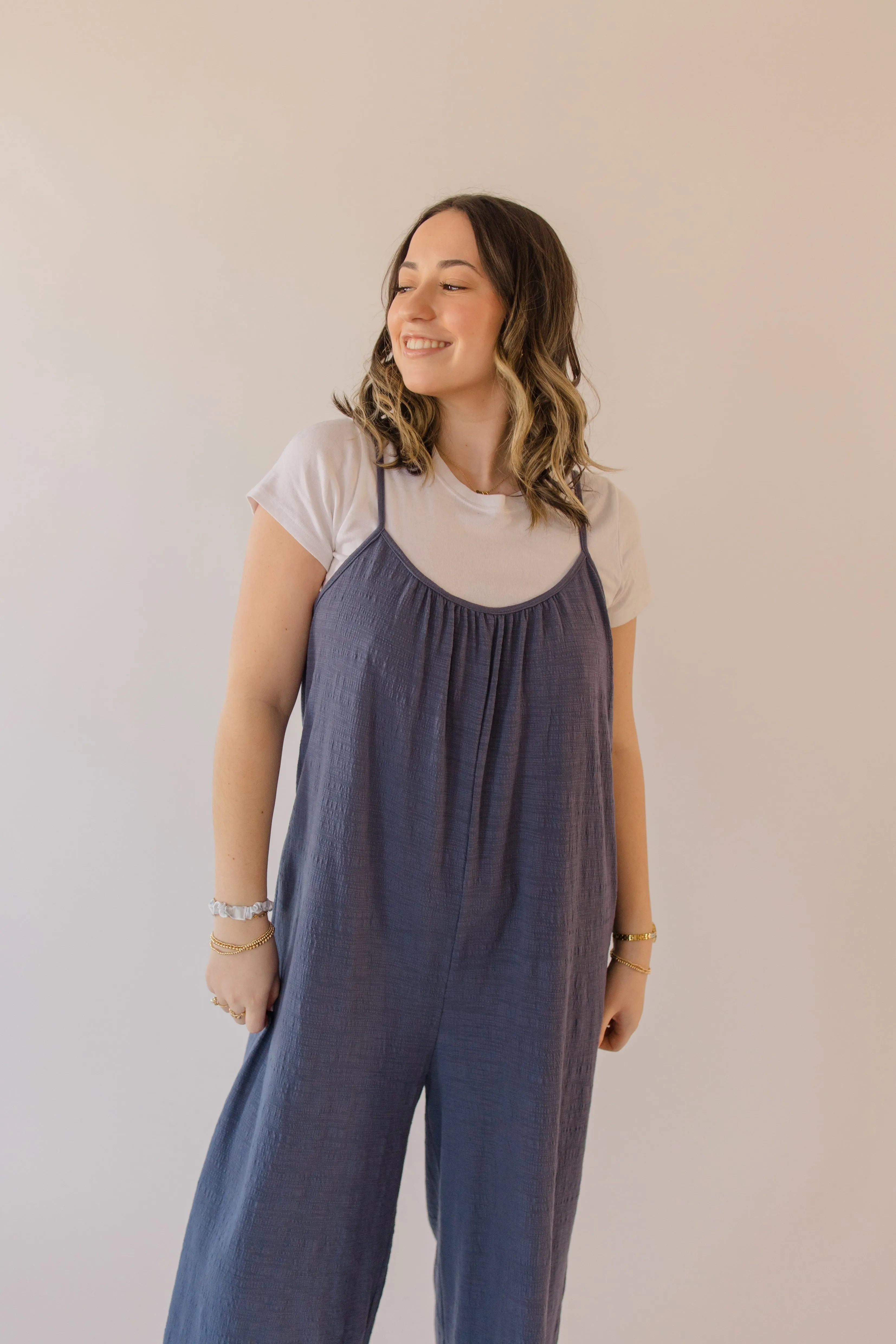 Textured Flared Jumpsuit