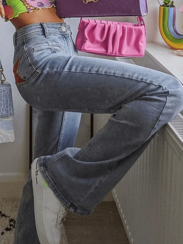 Uniwim Back Star Patchwork Jeans