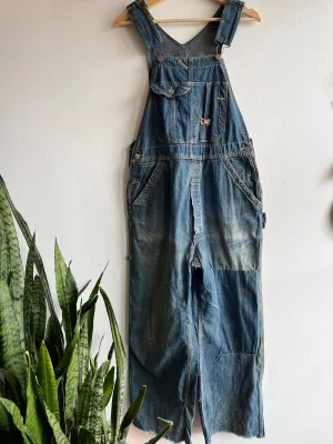 Vintage 1930s Tootles Leatherwear Denim Overalls