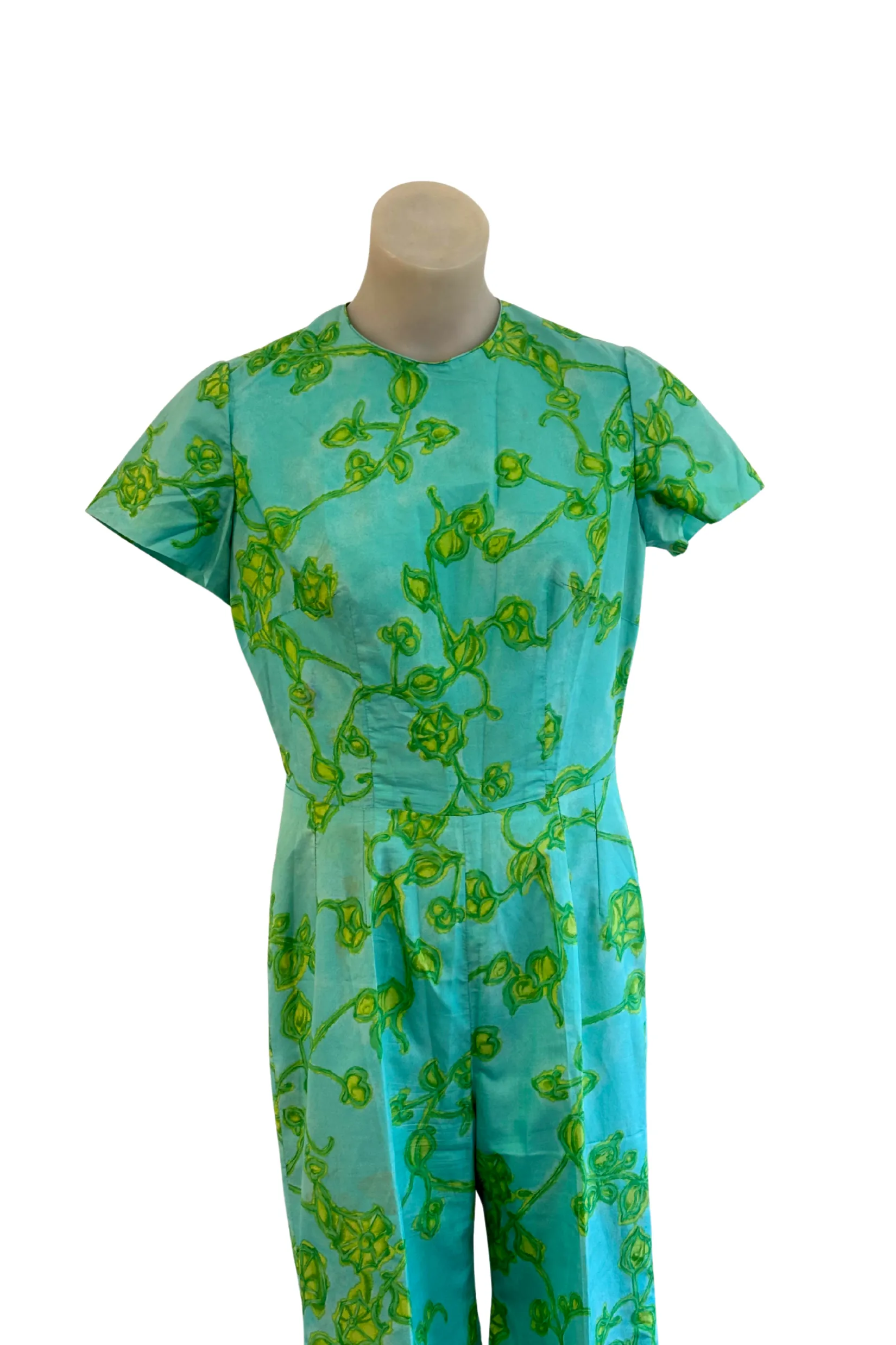 Vintage jumpsuit   scarf, S