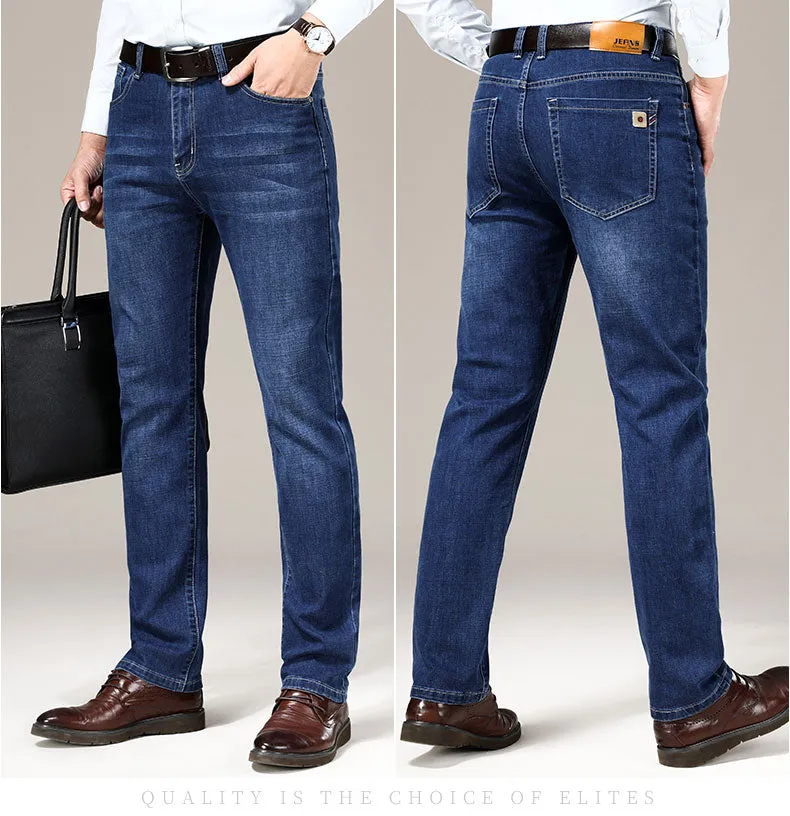 West Louis Business Fashion Stretch Straight Work Jeans