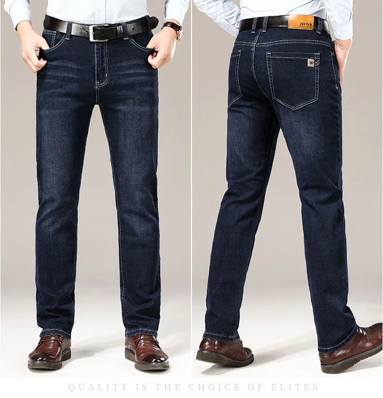 West Louis Business Fashion Stretch Straight Work Jeans