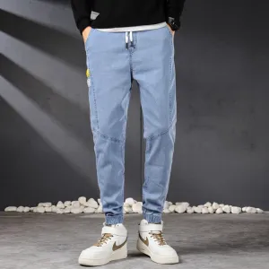 West Louis Vintage Streetwear Denim Jogger Pants