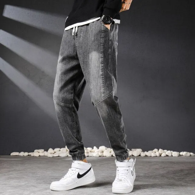 West Louis Vintage Streetwear Denim Jogger Pants
