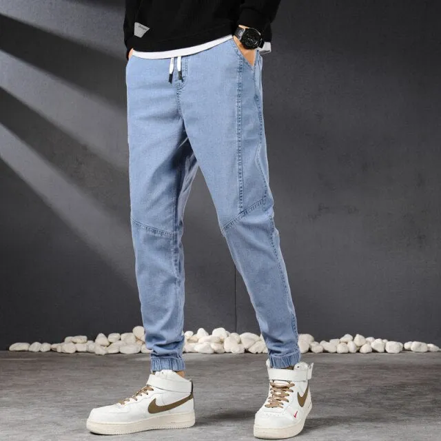 West Louis Vintage Streetwear Denim Jogger Pants